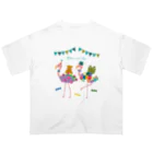 midoriの双子フラミンゴのパーティー Oversized T-Shirt