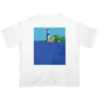 草加明良の灯台と海 オーバーサイズTシャツ