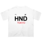 Tee Horizonの【旅行シリーズ】空港コードHND TOKYO Tシャツ Oversized T-Shirt