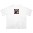 TomaTracksの好奇心を溢れる子ネコ Oversized T-Shirt