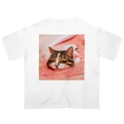 yume-neko-houseのとろける猫 オーバーサイズTシャツ