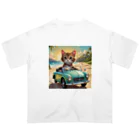 HIROICの浜辺をドライブする子猫 Oversized T-Shirt