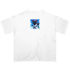 キュート＆クールの空手家クロネコ君・バージョン２ Oversized T-Shirt