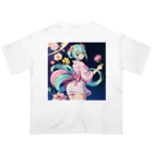 yozoraniyumeoの魔法浴衣少女 オーバーサイズTシャツ