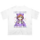 World_Teesのアニメガール - アニメと多分3人くらいしか興味がない オーバーサイズTシャツ