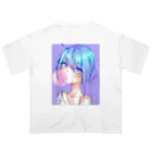 World_Teesのバブルガムを噛むアニメガール 日本の美学 アニメオタク Oversized T-Shirt