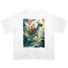 AQUAMETAVERSEの恐竜とジヤングル探検　なでしこ1478 オーバーサイズTシャツ