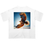 アニマルペイントの鷲のグッズ Oversized T-Shirt