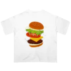 モツ煮子のフレッシュなハンバーガー オーバーサイズTシャツ