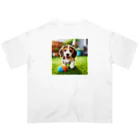 カジノ屋のビーグル犬キキちゃん オーバーサイズTシャツ