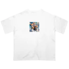 HIROICの雲猫 Oversized T-Shirt