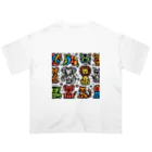 rightOneのアートタイム オーバーサイズTシャツ