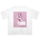 　＜＜ramの薩婆訶堂＞＞のくつろぎram(PINK) オーバーサイズTシャツ