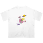 MIKA YADA illust shopの9月お月見の夜、うさぎと。 Oversized T-Shirt