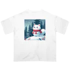 どさんこびより日和の雪ねこ Oversized T-Shirt