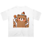 TAKU0822の熊のキャラクターグッズ オーバーサイズTシャツ