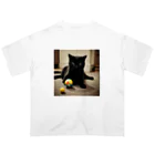 LittleHorseの遊ぶ猫 オーバーサイズTシャツ