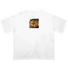 ザキ山の集え。ラーメン好きによるラーメングッズ Oversized T-Shirt