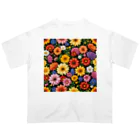 どさんこびより日和のいちめんの花々 オーバーサイズTシャツ