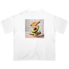 chan-takehaniのフライングアボカドトースト オーバーサイズTシャツ