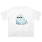 あざらしAI工房のふわふわホワイトコート【あざらしAI工房】 オーバーサイズTシャツ