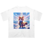 ビビりな番犬くんのふわふわフレンズ！にゃんこ オーバーサイズTシャツ