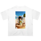 ぷぷオレンジの海の妖精こけしちゃん オーバーサイズTシャツ