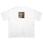 enercoの折り紙　バスケットに入っている猫 Oversized T-Shirt