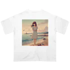 inuneko2004の海辺の女の子 Oversized T-Shirt