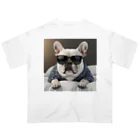 SI-SAAのおやすみBOSS犬 オーバーサイズTシャツ