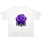 Future Starry Skyの紫色の薔薇 Oversized T-Shirt