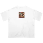 nico251の動物たちで描かれた文字　”YES” オーバーサイズTシャツ