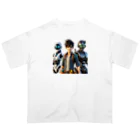 ETOWA_TOWAの未来都市のロボットたち Oversized T-Shirt