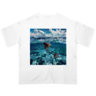 AQUAMETAVERSEのモルジブの大海原で人魚が泳いでいますsanae2074 オーバーサイズTシャツ