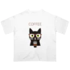 ねこのみのコーヒー ネコ オーバーサイズTシャツ