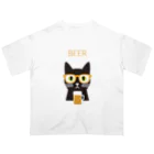 ねこのみのビール ネコ オーバーサイズTシャツ