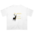 mayukkoro29の鹿の影絵　”一番生きていると感じる場所へ行こう” Oversized T-Shirt