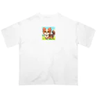 oz-chanの尻尾を振るロングコートチワワ_アニメ風1 Oversized T-Shirt