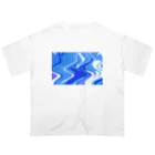 Aster1smのblue marble オーバーサイズTシャツ