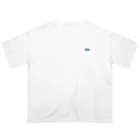 つくも町のお土産屋さんのPOPななべいぬT（青） Oversized T-Shirt