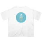 marinaのソフトクリーム（neon mint circle） オーバーサイズTシャツ