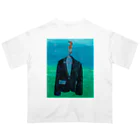 Yuhki | おばけのゆうき 公式オンラインショップ　【ちぎり絵・貼り絵のTシャツ・パーカー・スマホケース・バッグ・日用品・雑貨・文具・ドッグTシャツなど販売中】のタツノオトシゴのクリーニングやさん オーバーサイズTシャツ