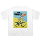 nidan-illustrationのGYRO HOPPER (inked fixie girl) オーバーサイズTシャツ