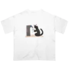 #保護猫カフェひだまり号の手洗い猫 オーバーサイズTシャツ