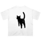 Riotoのねこけつω（黒猫） オーバーサイズTシャツ