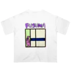 fusumerのうさぎとふすま（紺帯） Oversized T-Shirt