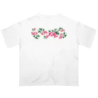 小鳥と映画館のボタニカル ベリーの花 増量版 オーバーサイズTシャツ