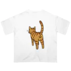 Riotoのねこけつω（茶トラ） オーバーサイズTシャツ