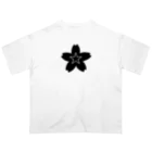 KOKI MIOTOMEの星桜紋（ブラック）　Star cherry blossom crest (black) オーバーサイズTシャツ