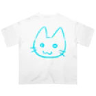 武者小路夕桐の水色猫 オーバーサイズTシャツ